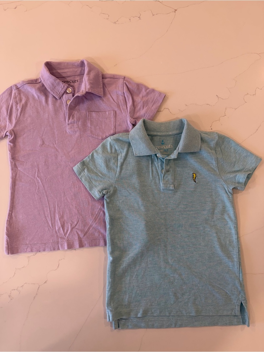 Crewcuts Polo Duo in Lavender and Light Blue- Perfect for Back to School!